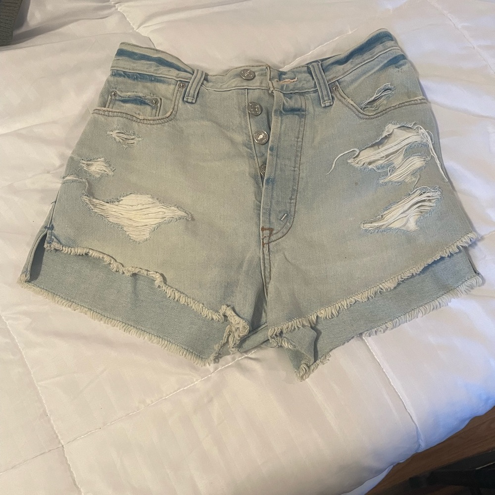 Abercrombie and Fitch Denim Shorts Ripped Jeans High Waisted